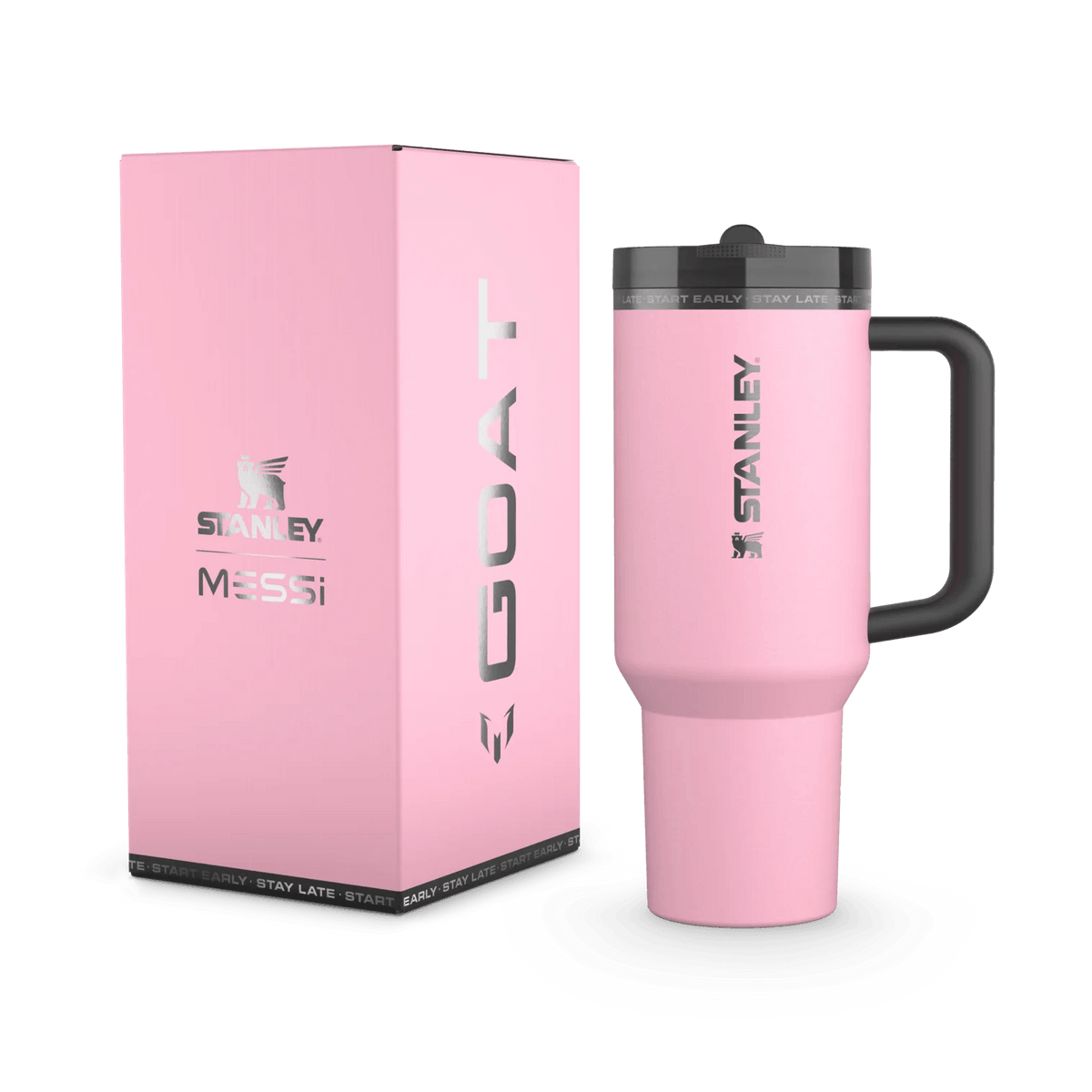 The Messi x Stanley Quencher Protour Flip Straw Tumbler | 40 oz (Goat Pink)