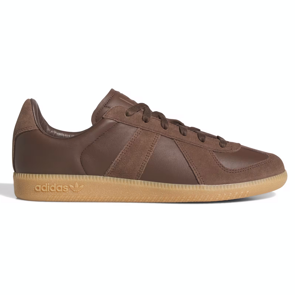 Brown Adidas sneaker with a white background