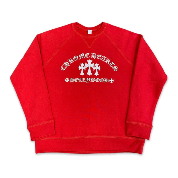 Chrome Hearts Hollywood Cross Crewneck Red - Supra Sneakers