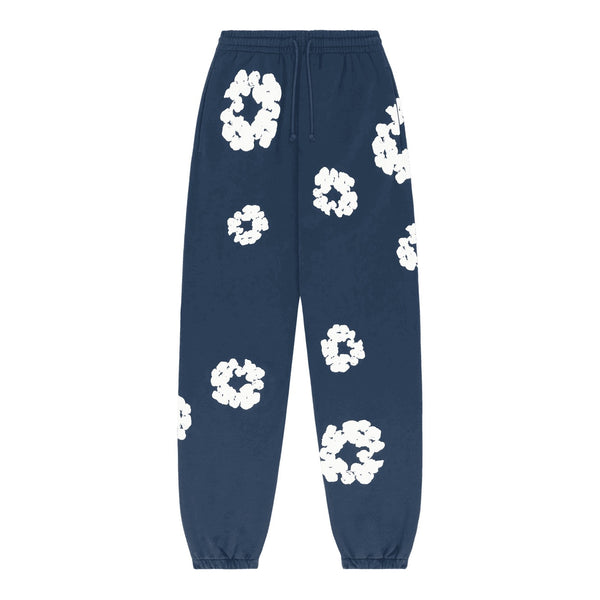 Denim Tears The Cotton Wreath Sweatpants Navy Blue - Supra Sneakers