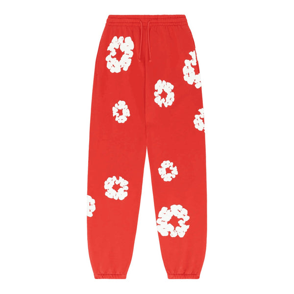 Denim Tears The Cotton Wreath Sweatpants Red - Supra Sneakers