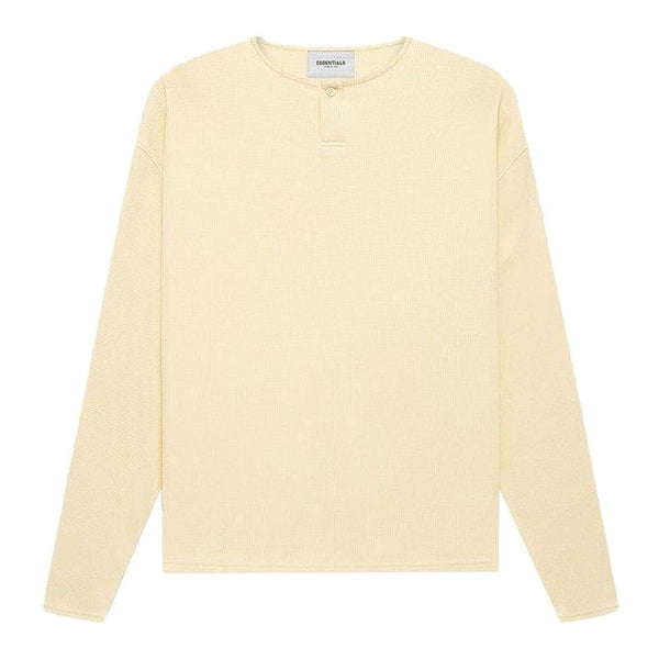 Fear of god Essentials Thermal Henley Long Sleeve Tee Cream - Supra Sneakers