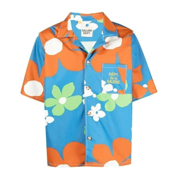 Gallery Dept. Floral Print Shirt Blue / Orange - Supra Sneakers