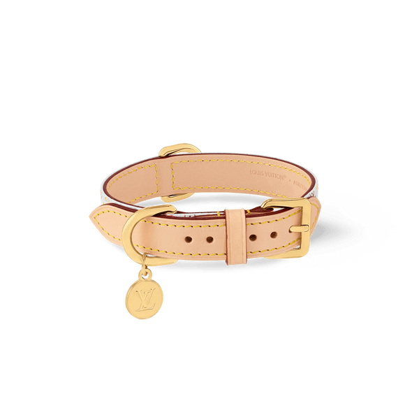 Louis Vuitton x Takashi Murakami Monogram Multicolor Dog Collar PM White Multicolored