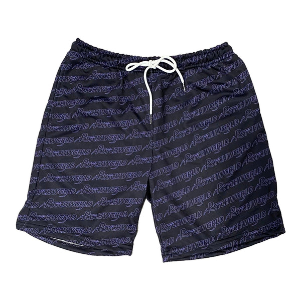 Psychworld Black Shorts Purple Logos - Supra Sneakers