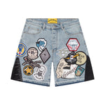 Godspeed Patchwork Denim Shorts V2 Blue - Image 1