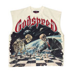 Godspeed Checkmate Sleeveless T-Shirt Bone - Image 1
