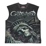 Godspeed Sunken Liberty 2 Sleeveless T-Shirt Black Wash - Image 1