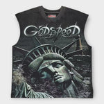Godspeed Sunken Liberty 2 Sleeveless T-Shirt Black Wash - Image 3