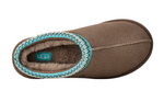 Brown slipper with turquoise trim on a white background - Image 5