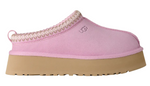 Pink slipper with brown sole on a white background - Image 1