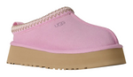 Pink UGG slip-on shoe with brown sole on a white background - Image 2