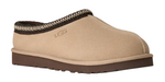 Beige UGG slipper with brown trim on a white background - Image 2