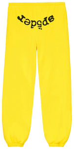 Sp5der Legacy Web Sweatpants Yellow - Image 1