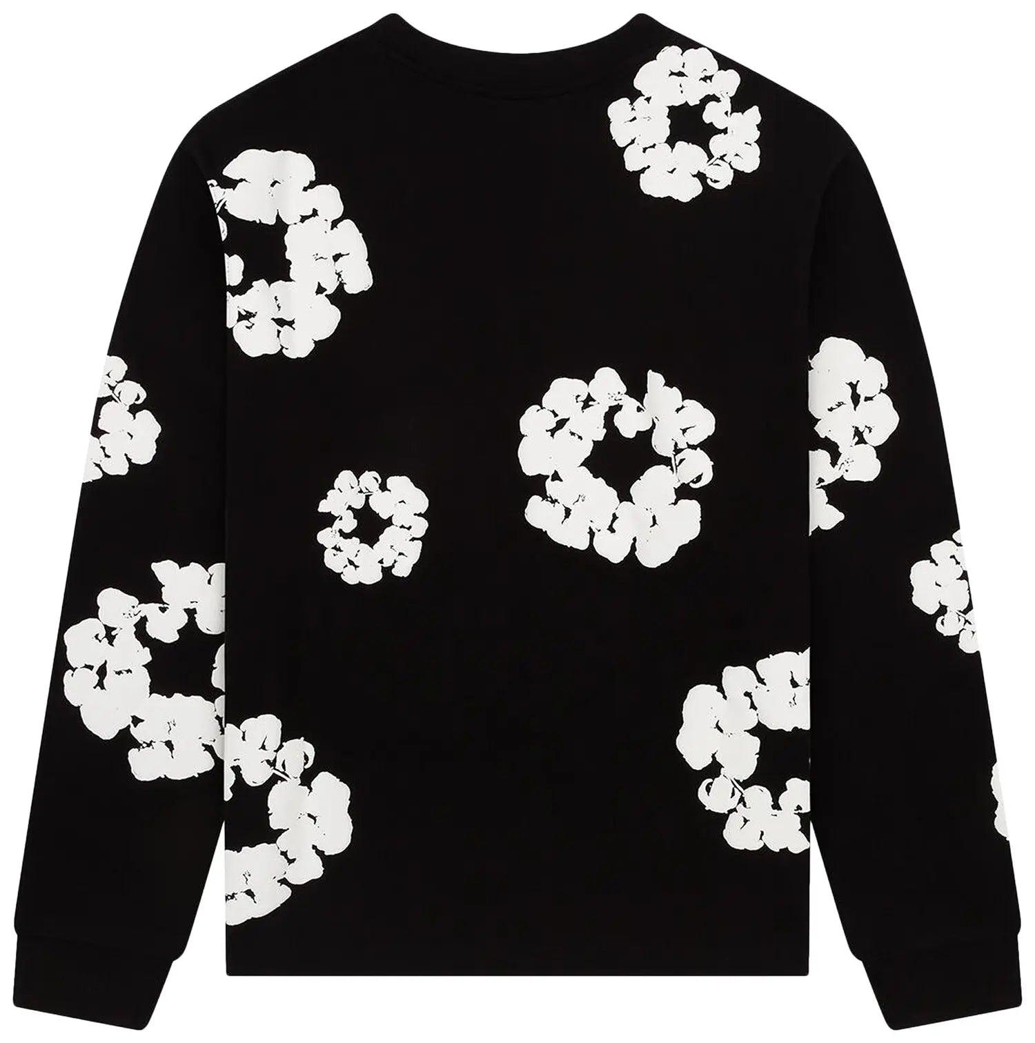 Denim Tears Long Sleeve Cotton Wreath Tee Black