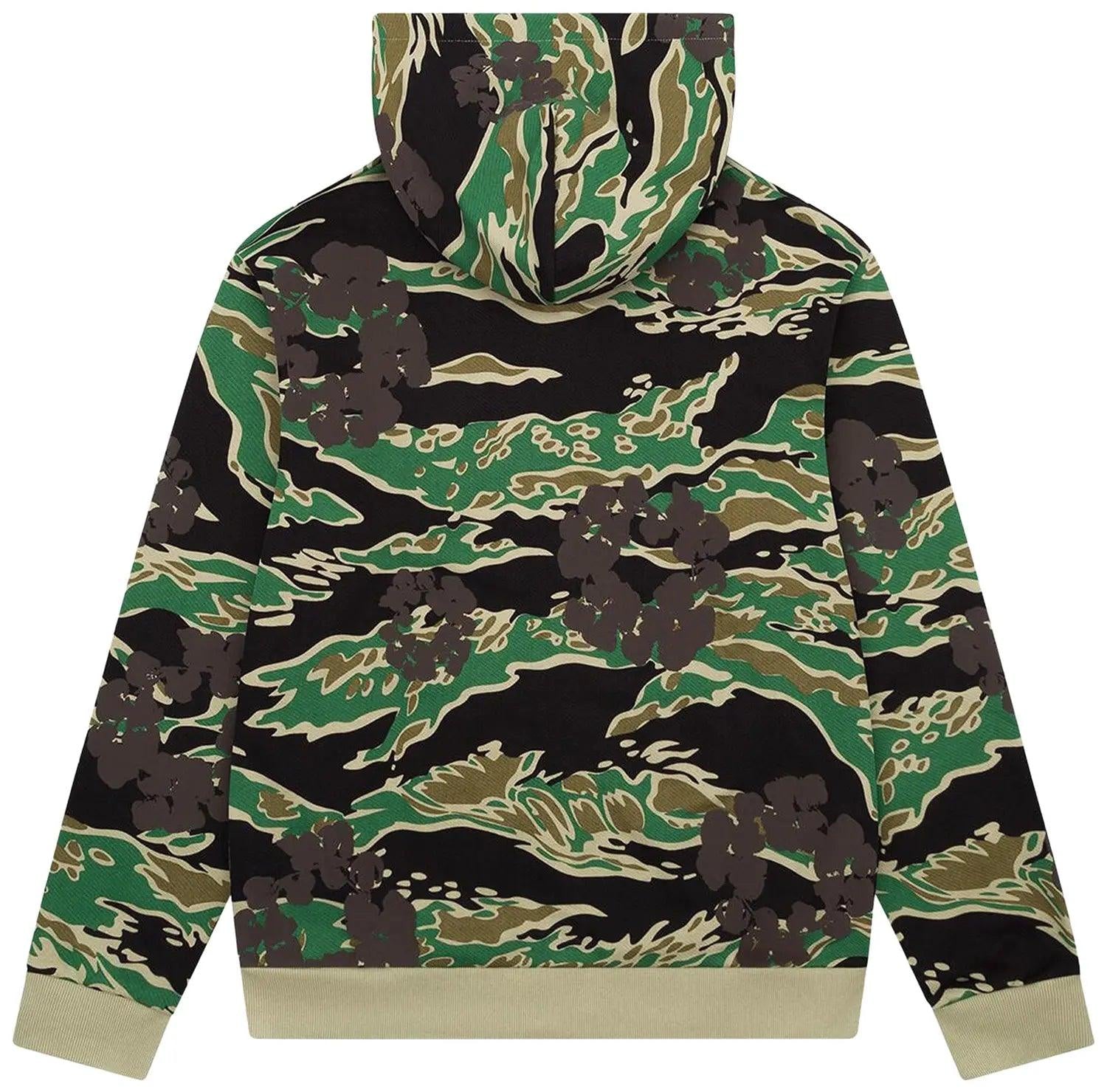 Denim Tears Green Tiger Camo Cotton Wreath Zip Hoodie