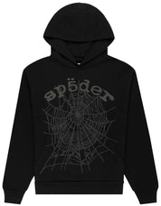 Sp5der Phantom Web Hoodie Black