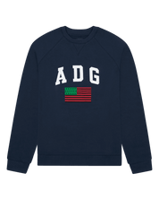 Denim Tears ADG Pan African American Flag Crewneck Blue