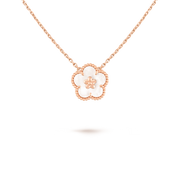 Van Cleef & Arpels Lucky Spring pendant, plum blossom 18K rose gold, Mother-of-pearl
