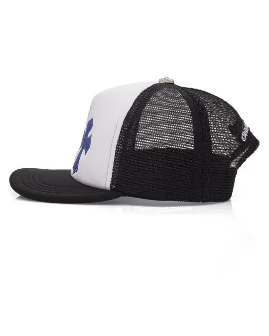 Chrome Hearts Triple Cross USA Trucker Hat Red, White & Blue