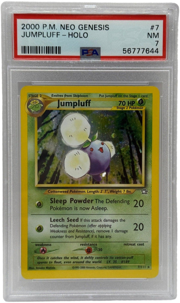2000 Pokémon Neo Genesis Jumpluff Holo 7/111 PSA 7 NEAR MINT