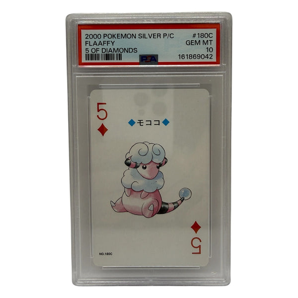 2000 Pokémon Silver Playing Cards Flaaffy 5 of Diamonds #180C PSA 10 GEM MINT — photo 1