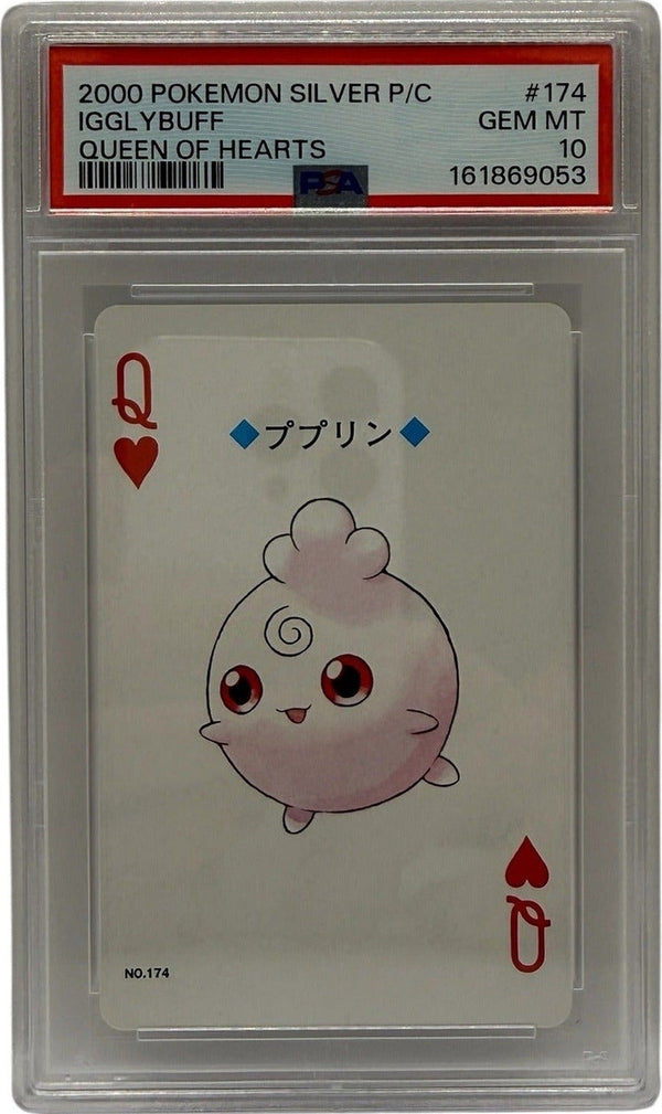 2000 Pokémon Silver Playing Cards Igglybuff Queen of Hearts #174 PSA 10 GEM MINT — photo 1