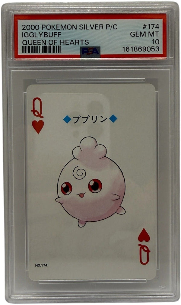 2000 Pokémon Silver Playing Cards Igglybuff Queen of Hearts #174 PSA 10 GEM MINT — photo 1