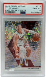 2019 Panini Mosaic Tyler Herro Fast Break Silver Rookie Card #223 PSA 10 GEM MINT - Image 1