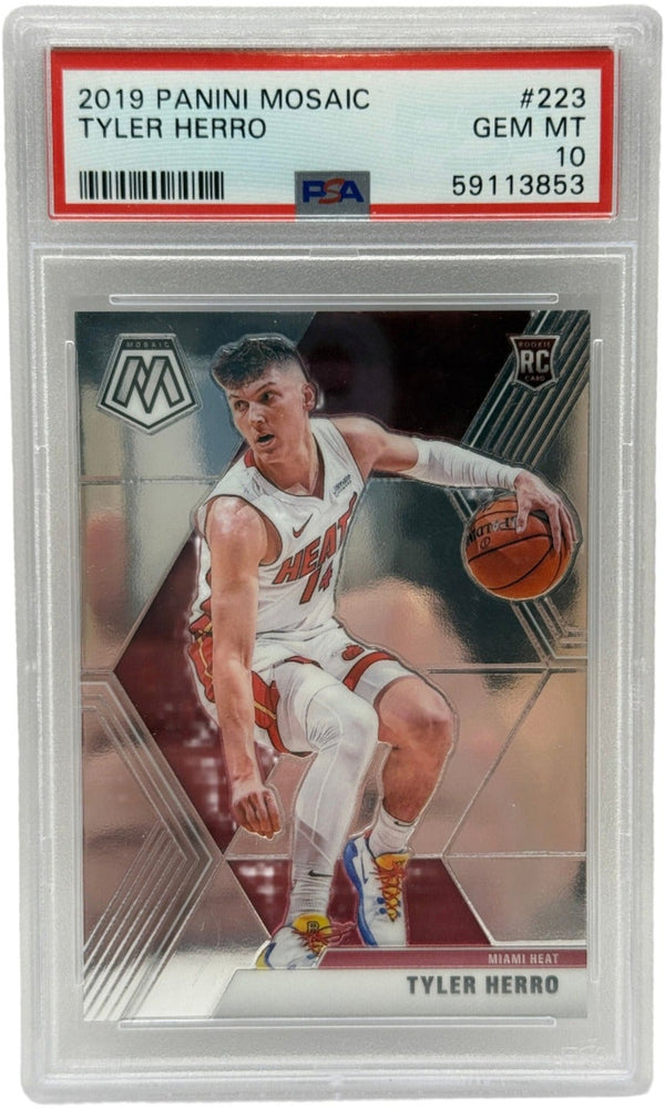 2019 Panini Mosaic Tyler Herro Rookie Card #223 PSA 10 GEM MINT