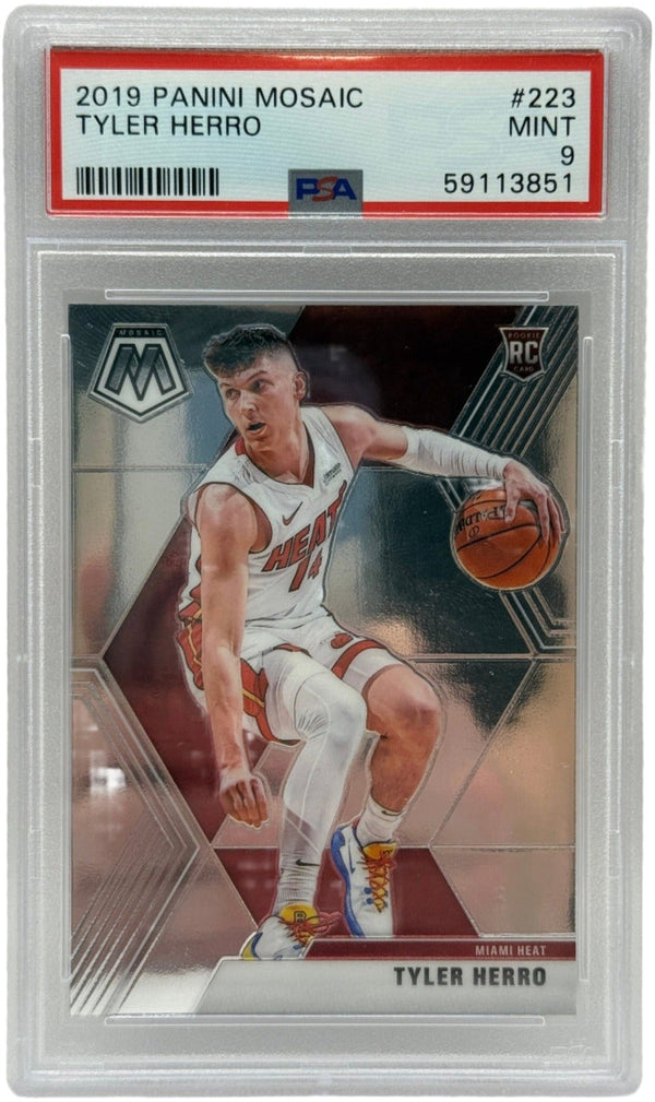 2019 Panini Mosaic Tyler Herro Rookie Card #223 PSA 9 MINT
