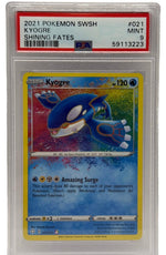 2021 Pokémon Shining Fates Kyogre Amazing Rare 021/072 PSA 9 MINT (SWSH) - Image 1