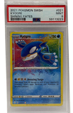 2021 Pokémon Shining Fates Kyogre Amazing Rare 021/072 PSA 9 MINT (SWSH) - Image 3