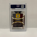 2022 Panini Prizm World Cup Qatar 2024 Vinicius Jr. White Sparkle #36 PSA 8 NM-MT — back (original photo) - Image 4