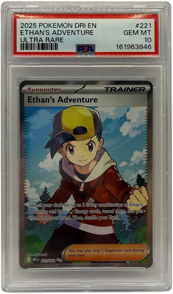 2025 Pokémon Destined Rivals Ethan's Adventure #221 PSA 10 GEM MINT — photo 1
