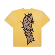 Hellstar Yellow Crack Print T-Shirt