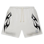 Hellstar Flame Shorts White & Grey - Image 1