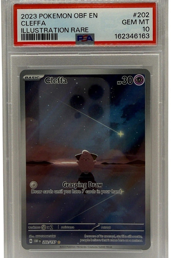 2023 Pokémon SV Obsidian Flames Cleffa Illustration Rare #202 PSA 10 GEM MINT — photo 1