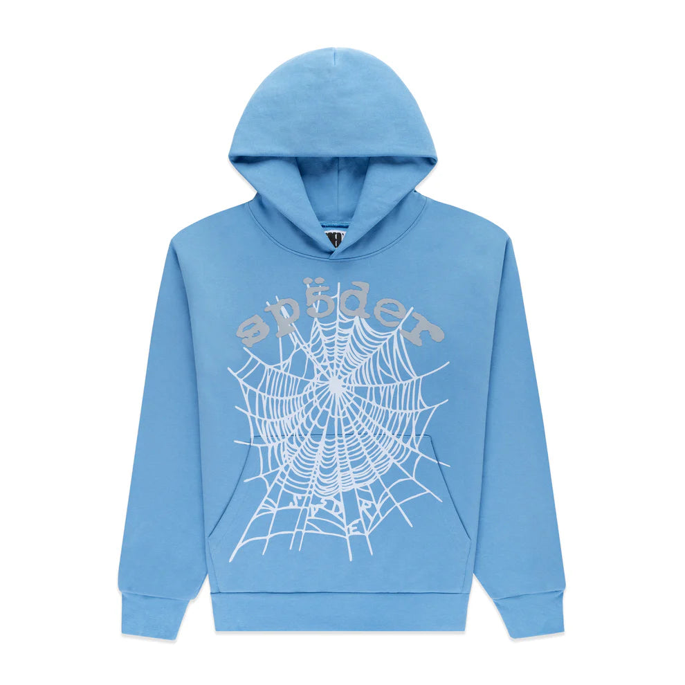 Sp5der OG Web V2 Hoodie Dusty Blue