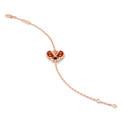 Van Cleef & Arpels Lucky Spring bracelet, open wings ladybug 18K rose gold, Carnelian, Onyx