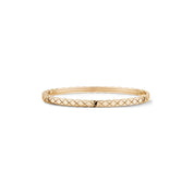 CHANEL 18K Beige Gold Coco Crush Mini Bangle Bracelet (J12324)