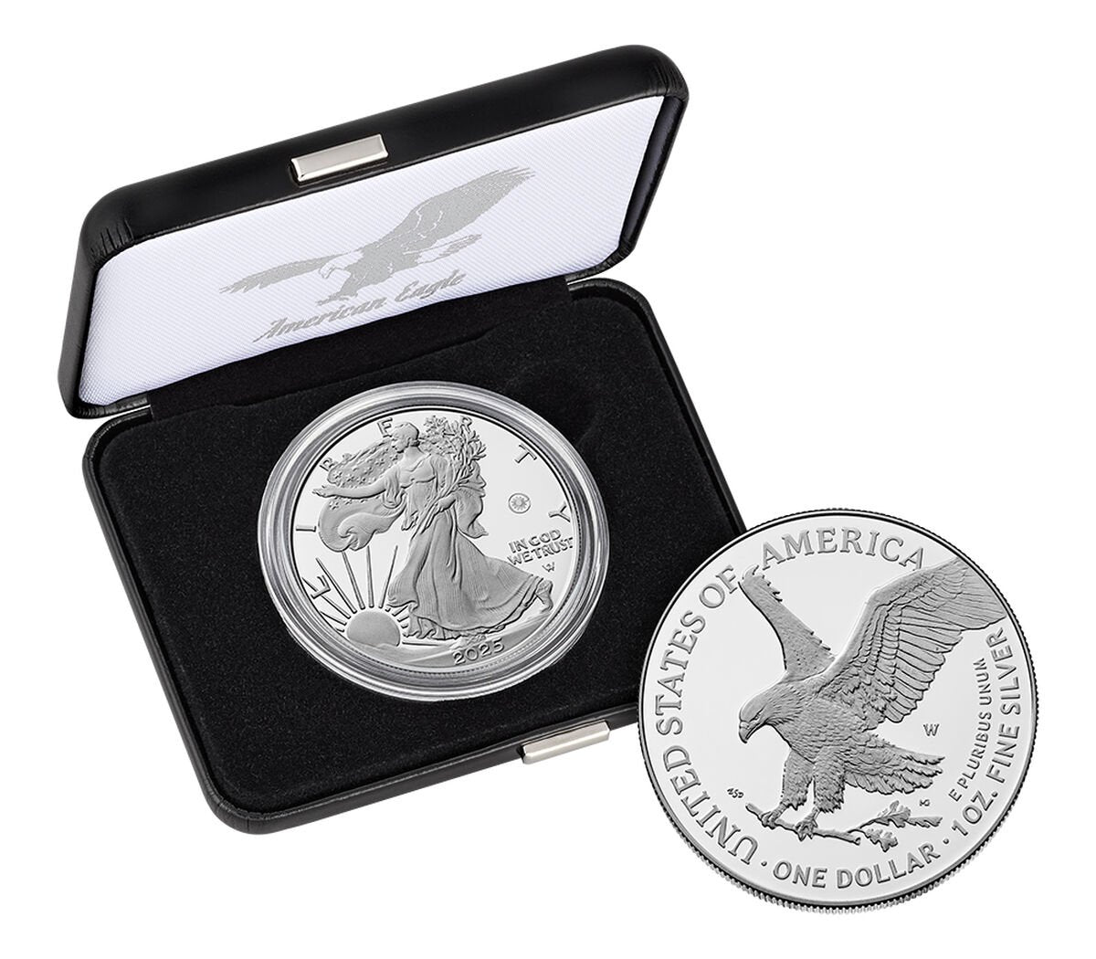2025 Laser Engraved American Eagle One Ounce Silver Proof Coin - West Point (W)