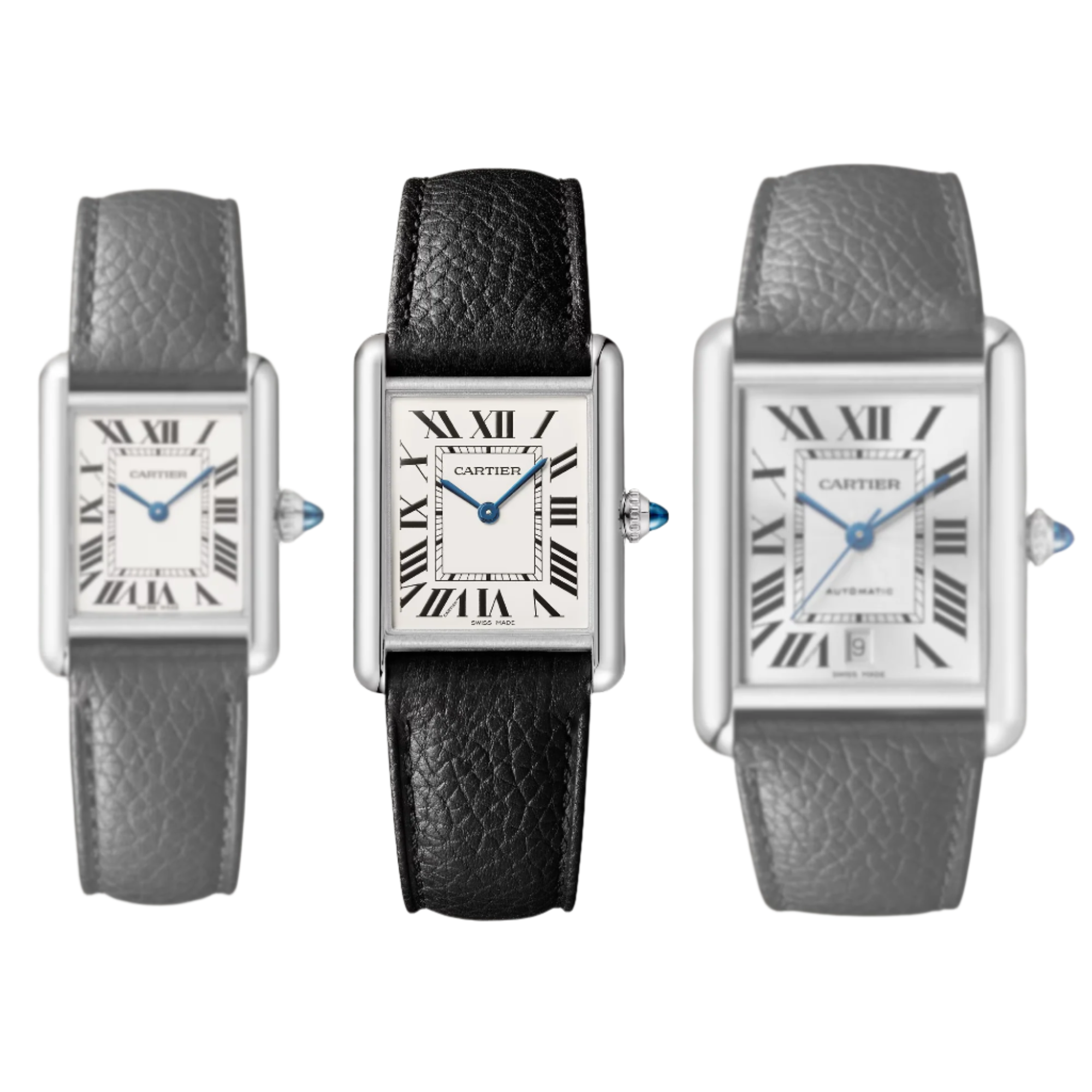 Cartier Tank Must de Cartier Watch, Large Model, Steel, Leather