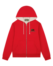 Denim Tears 1619 Pan African American Flag Thermal Lined Zip Hoodie Red