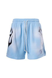 Hellstar Studios Flame Shorts Blue
