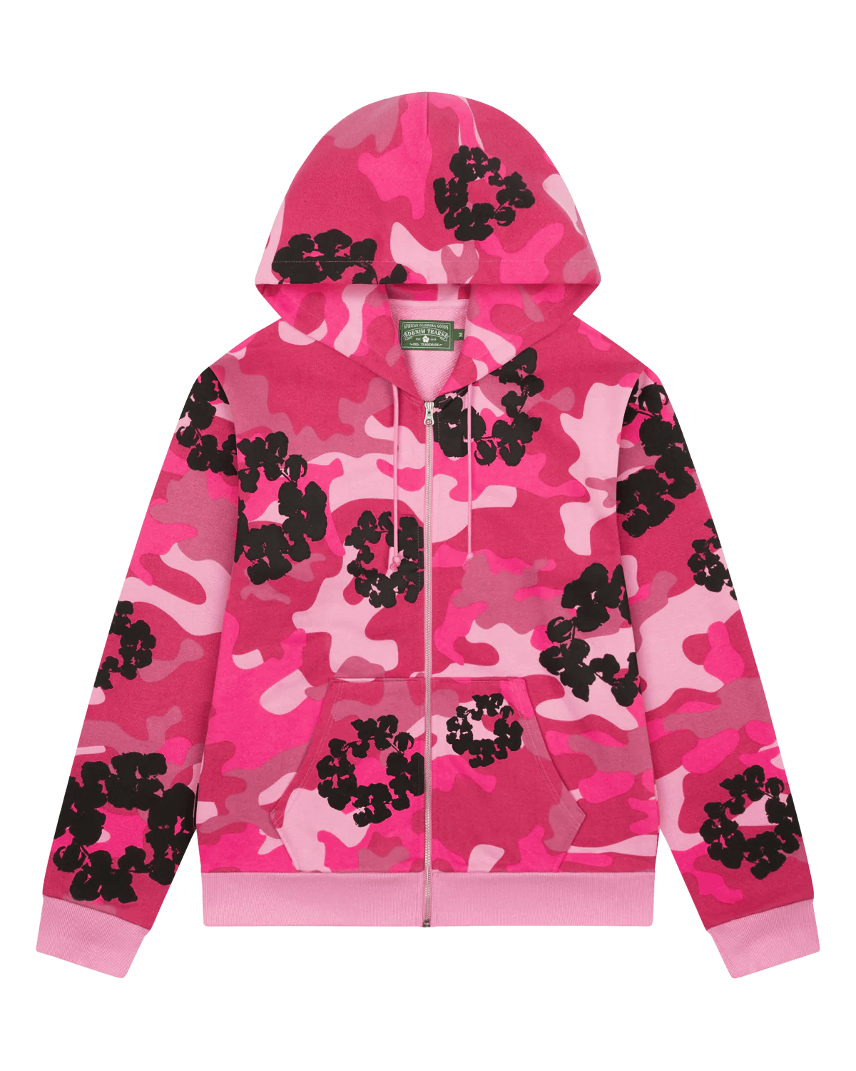Denim Tears Pink Camo Cotton Wreath Zip Hoodie