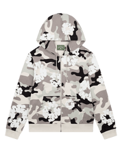 Denim Tears White Snow Camo Cotton Wreath Zip Hoodie