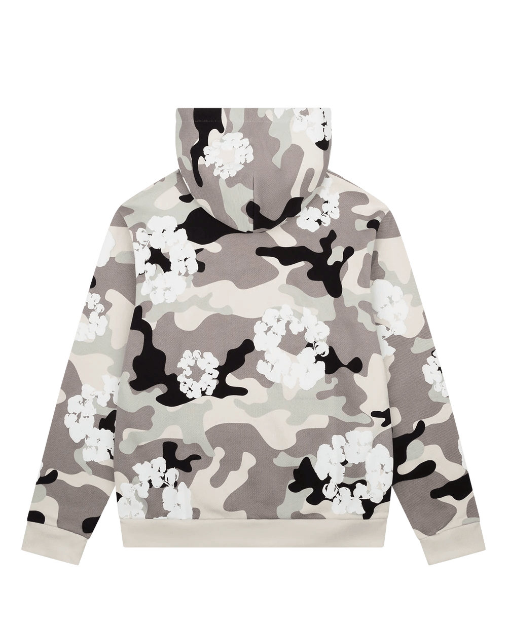 Denim Tears White Snow Camo Cotton Wreath Zip Hoodie