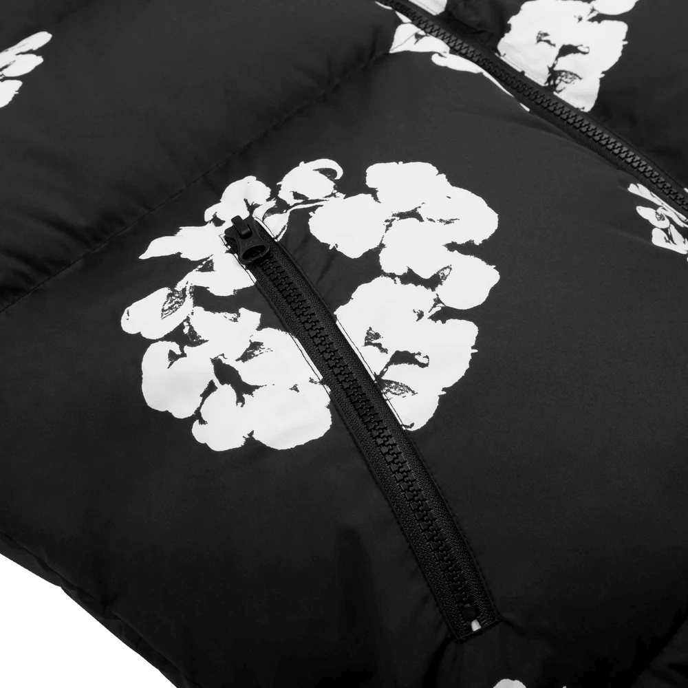 Denim Tears Cotton Wreath Puffer Jacket Black