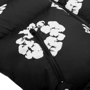 Denim Tears Cotton Wreath Puffer Jacket Black